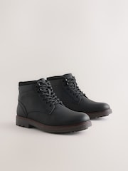 Black Borg Lined Chukka Boots - Image 3 of 7