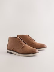 Tan Brown Wedge Boots - Image 1 of 7