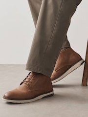 Tan Brown Wedge Boots - Image 3 of 7