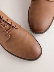 Tan Brown Wedge Boots - Image 5 of 7