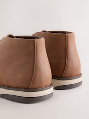 Tan Brown Wedge Boots - Image 6 of 7