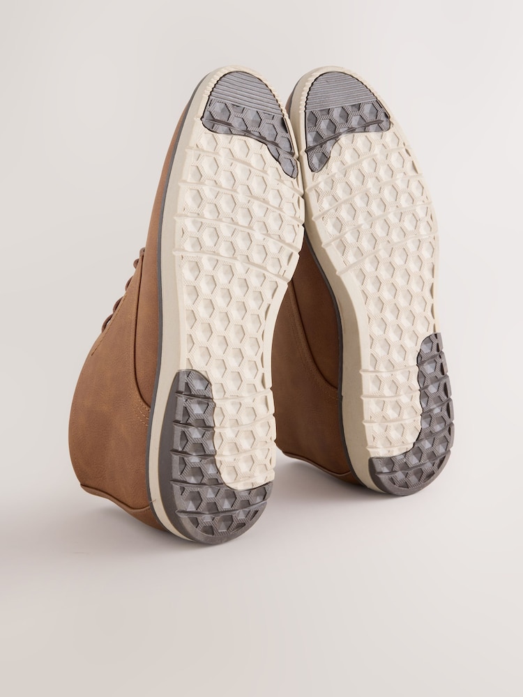 Tan Brown Wedge Boots - Image 7 of 7