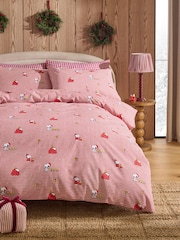 Red Peanuts Snoopy Christmas Duvet Cover and Pillowcase Set - Image 1 of 6