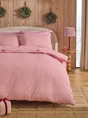 Red Peanuts Snoopy Christmas Duvet Cover and Pillowcase Set - Image 2 of 6