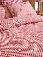 Red Peanuts Snoopy Christmas Duvet Cover and Pillowcase Set - Image 3 of 6