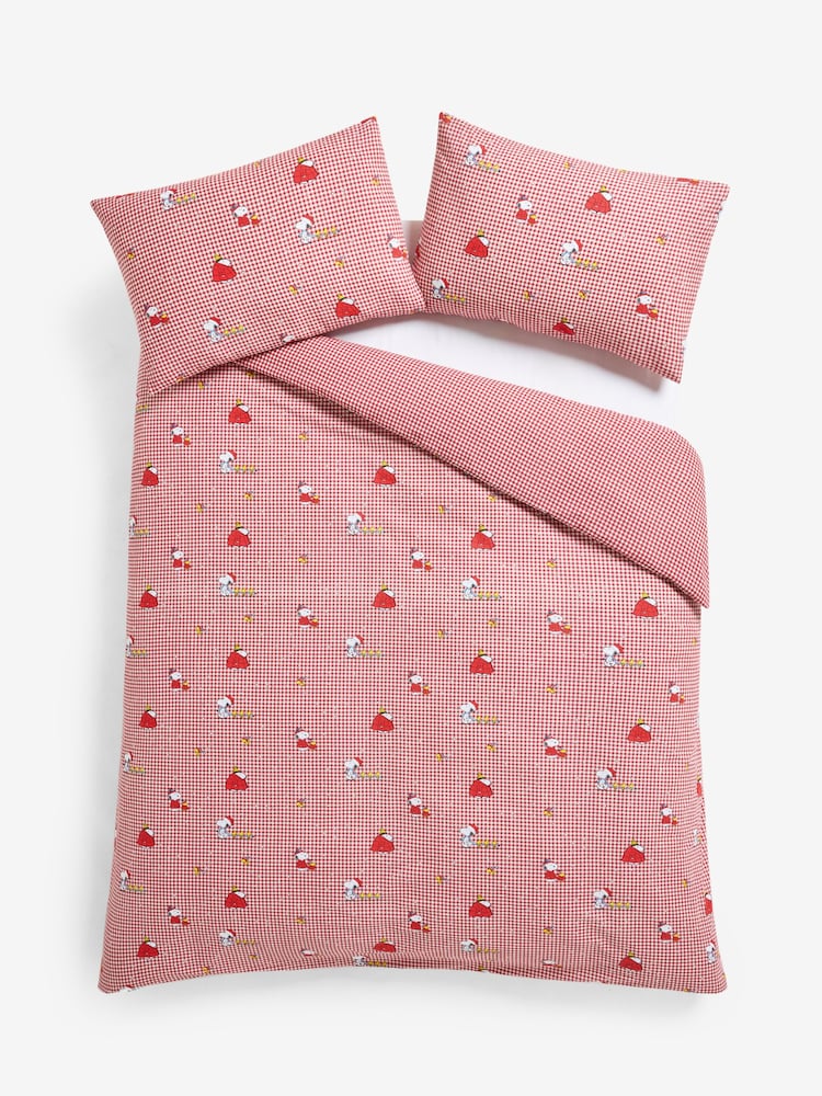 Red Peanuts Snoopy Christmas Duvet Cover and Pillowcase Set - Image 6 of 6 Red Peanuts Snoopy Christmas Duvet Cover and Pillowcase Set - Image 6 of 6
