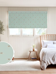 Sophie Allport Pale Green Hedgehogs Made to Roman Measure Curtains - Image 1 of 6
