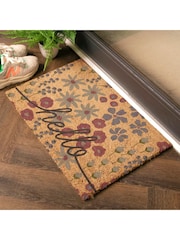 Artsy Mats Hello Scribbly Floral Doormat - Imaginea 1 din 12