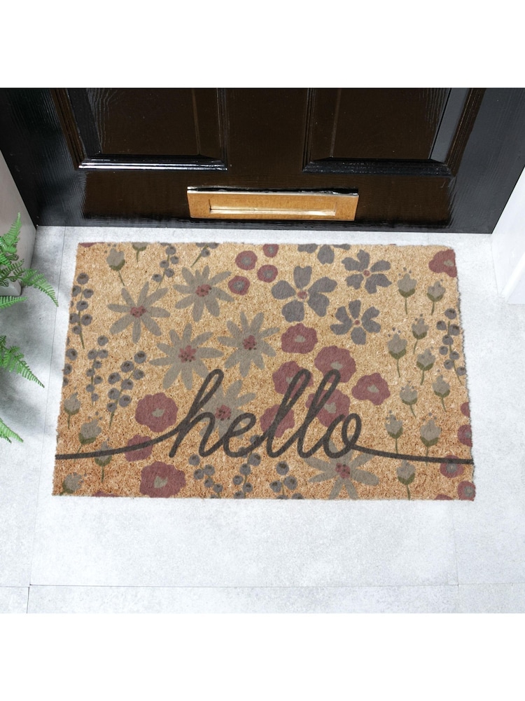 Artsy Mats Hello Scribbly Floral Doormat - Imaginea 12 din 12