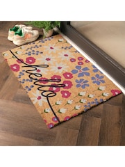 Artsy Mats Hello Scribbly Floral Doormat - Imaginea 1 din 10