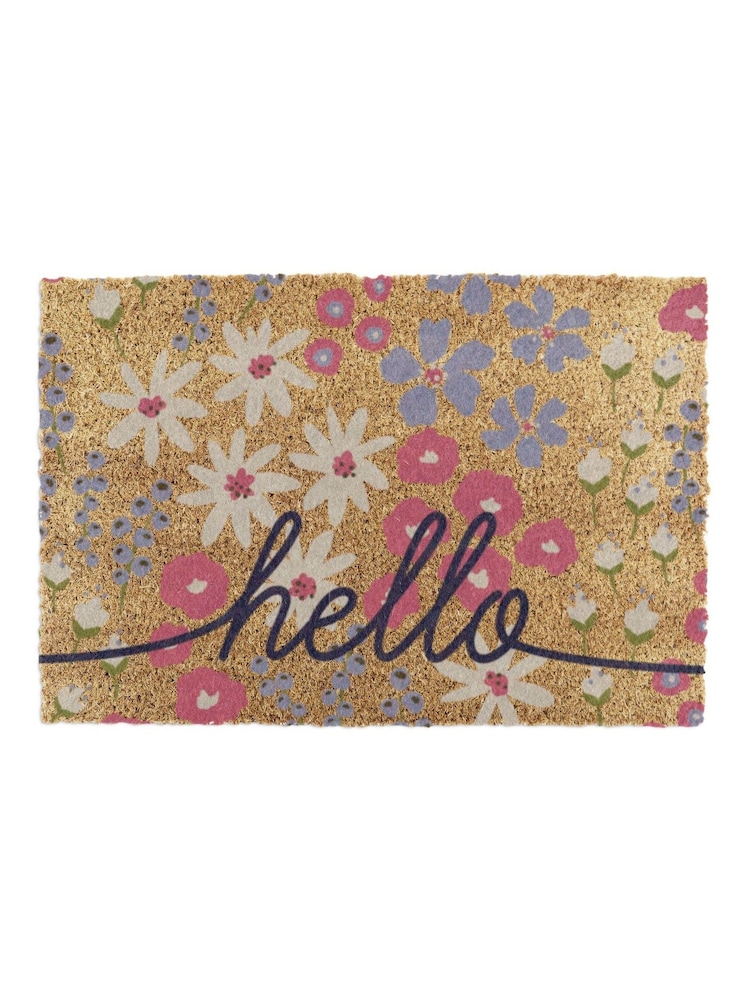 Artsy Mats Hello Scribbly Floral Doormat - Imaginea 2 din 10