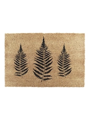 Artsy Mats Natural Black Fern Leaf Doormat - Image 12 of 13