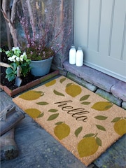 Artsy Mats Brown Hello Lemons Doormat - Image 1 of 10