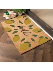 Artsy Mats Brown Hello Lemons Doormat - Image 2 of 10