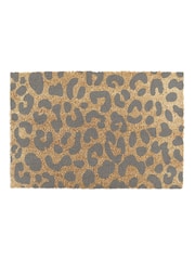 Artsy Mats Grey Leopard Print Doormat - Image 12 of 12