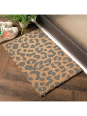 Artsy Mats Grey Leopard Print Doormat - Image 2 of 12