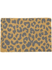 Artsy Mats Grey Leopard Print Doormat - Image 4 of 12