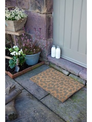 Artsy Mats Grey Leopard Print Doormat - Image 5 of 12