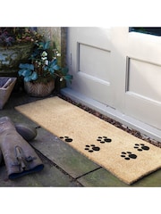 Artsy Mats Natural  Black Paw Prints Patio Doormat - Image 4 of 7