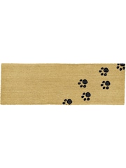 Artsy Mats Natural  Black Paw Prints Patio Doormat - Image 5 of 7