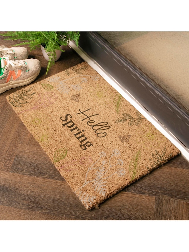 Artsy Mats Brown Hello Spring Doormat - Image 2 of 12
