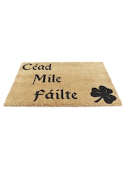 Artsy Mats Natural Black Cead Mile Failte Doormat - Image 10 of 13