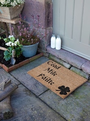 Artsy Mats Natural Black Cead Mile Failte Doormat - Image 5 of 13