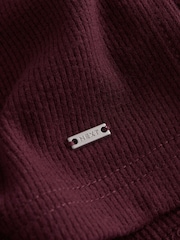 Vermelho Borgonha - Pijama Henley de manga comprida em tecido waffle aconchegante - Imagem 9 de 9