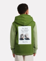New Balance Green 574 Shoe Graphic French Terry Hoodie - Image 2 of 6