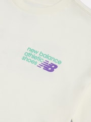 New Balance White Athletics Relaxed Premium Graphic T-Shirt - Image 10 of 10