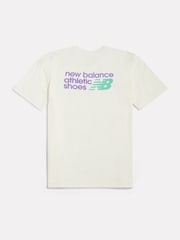 New Balance White Athletics Relaxed Premium Graphic T-Shirt - Image 8 of 10