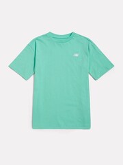 New Balance Green Jersey Small Logo Cotton T-Shirt - Image 1 of 3