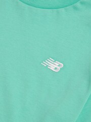 New Balance Green Jersey Small Logo Cotton T-Shirt - Image 3 of 3