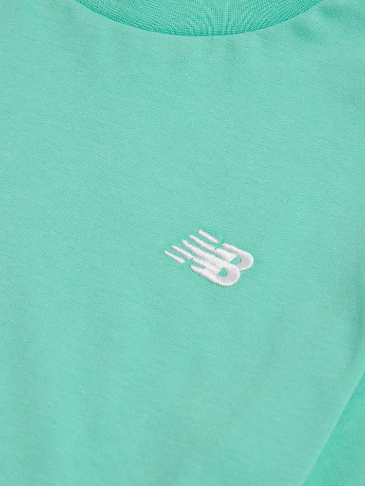 New Balance Green Jersey Small Logo Cotton T-Shirt - Image 3 of 3