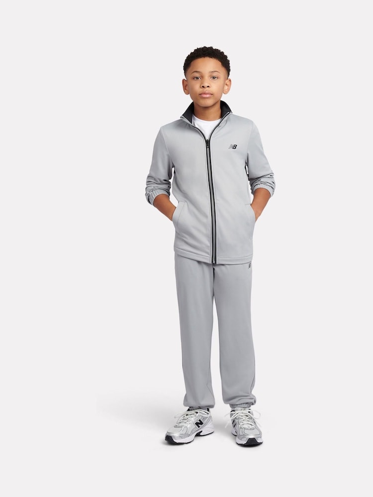 New Balance Grey Quarter Zip Funnel & Joggers Set - Image 1 of 11