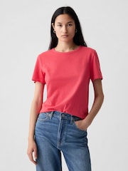 Gap Pink Cotton Short Sleeve Vintage Crew Neck T-Shirt - Image 1 of 4