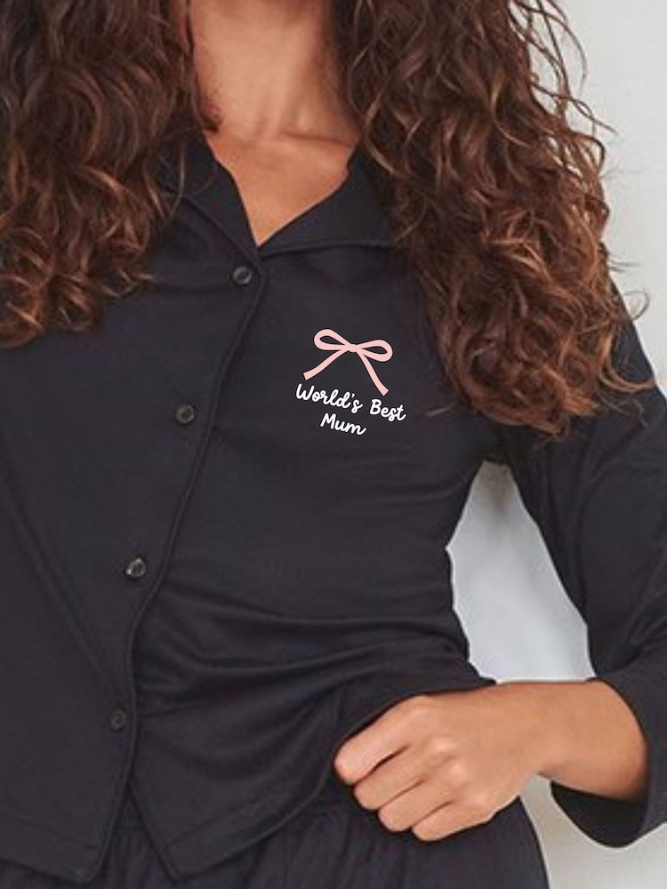 Personalised World's Best Mum Pyjamas by Koko Blossom - Image 2 of 3