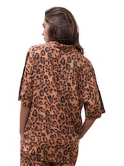 Chantelle Explore short sleeve beachwear shirt, Leopard print - Image 2 of 5