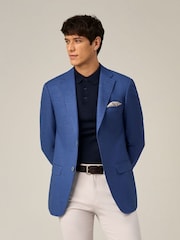 أزرق داكن - سترة Jamie بتفصيل مُخصص سادة من Skopes - صورة 1 من 7