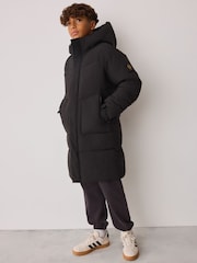 Belstaff Black Longline Padded Coat - Image 1 of 7