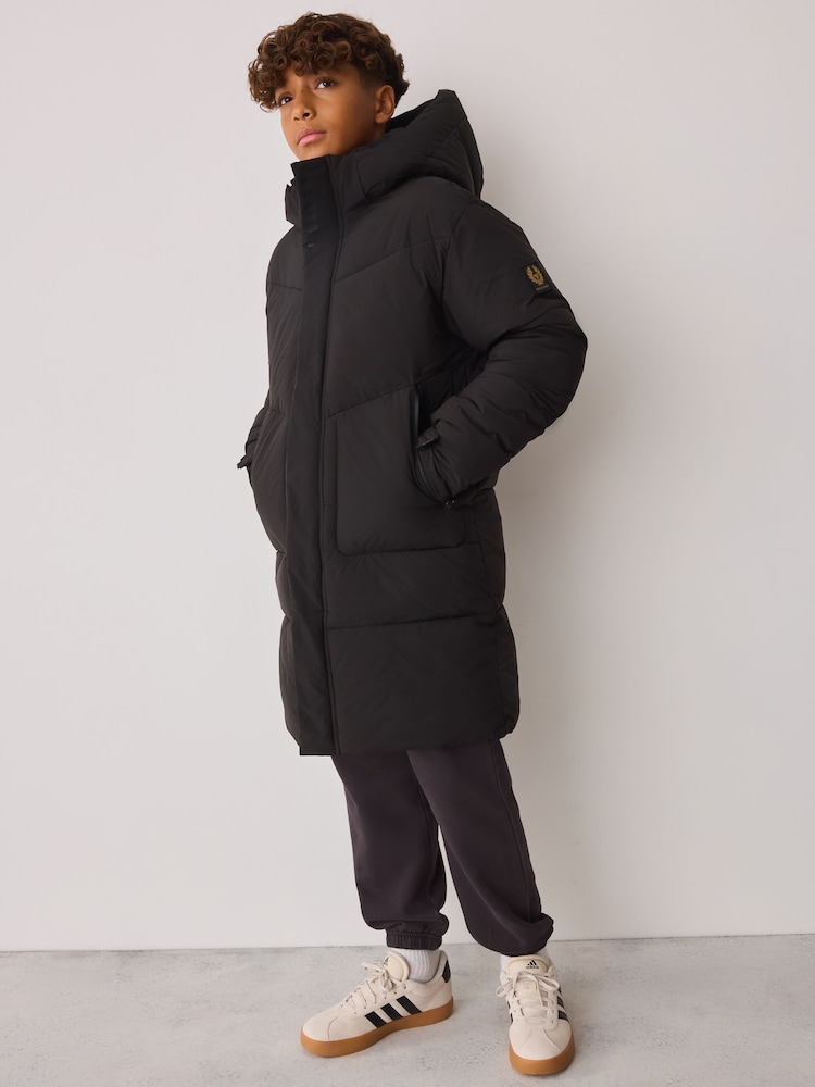 Belstaff Black Longline Padded Coat - Image 1 of 7