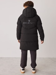 Belstaff Black Longline Padded Coat - Image 3 of 7