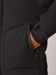 Belstaff Black Longline Padded Coat - Image 6 of 7