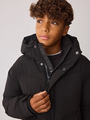 Belstaff Black Longline Padded Coat - Image 7 of 7