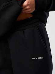 Gym King Black Boyfriend Fleece Joggers - Image 4 of 5