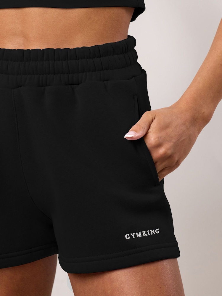 Gym King Black 365 Fleece Shorts - Image 4 of 4 Gym King Black 365 Fleece Shorts - Image 4 of 4