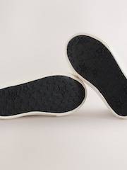 Black PU Standard Fit (F) High Top Trainers - Image 3 of 5