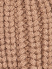 Barbour® Beige Saltburn Pom Beanie Hat - Image 4 of 5