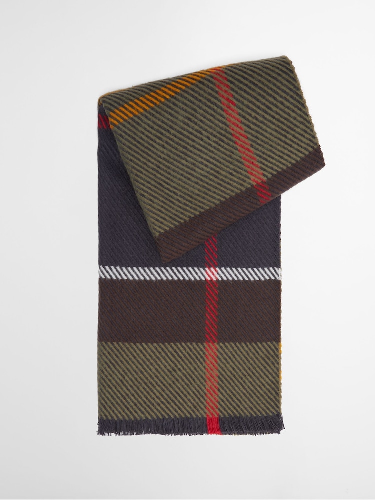 Barbour® Green Blair Tart Scarf - Image 2 of 7 Barbour® Green Blair Tart Scarf - Image 2 of 7