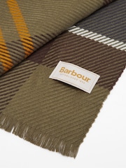 Barbour® Green Blair Tart Scarf - Image 4 of 7